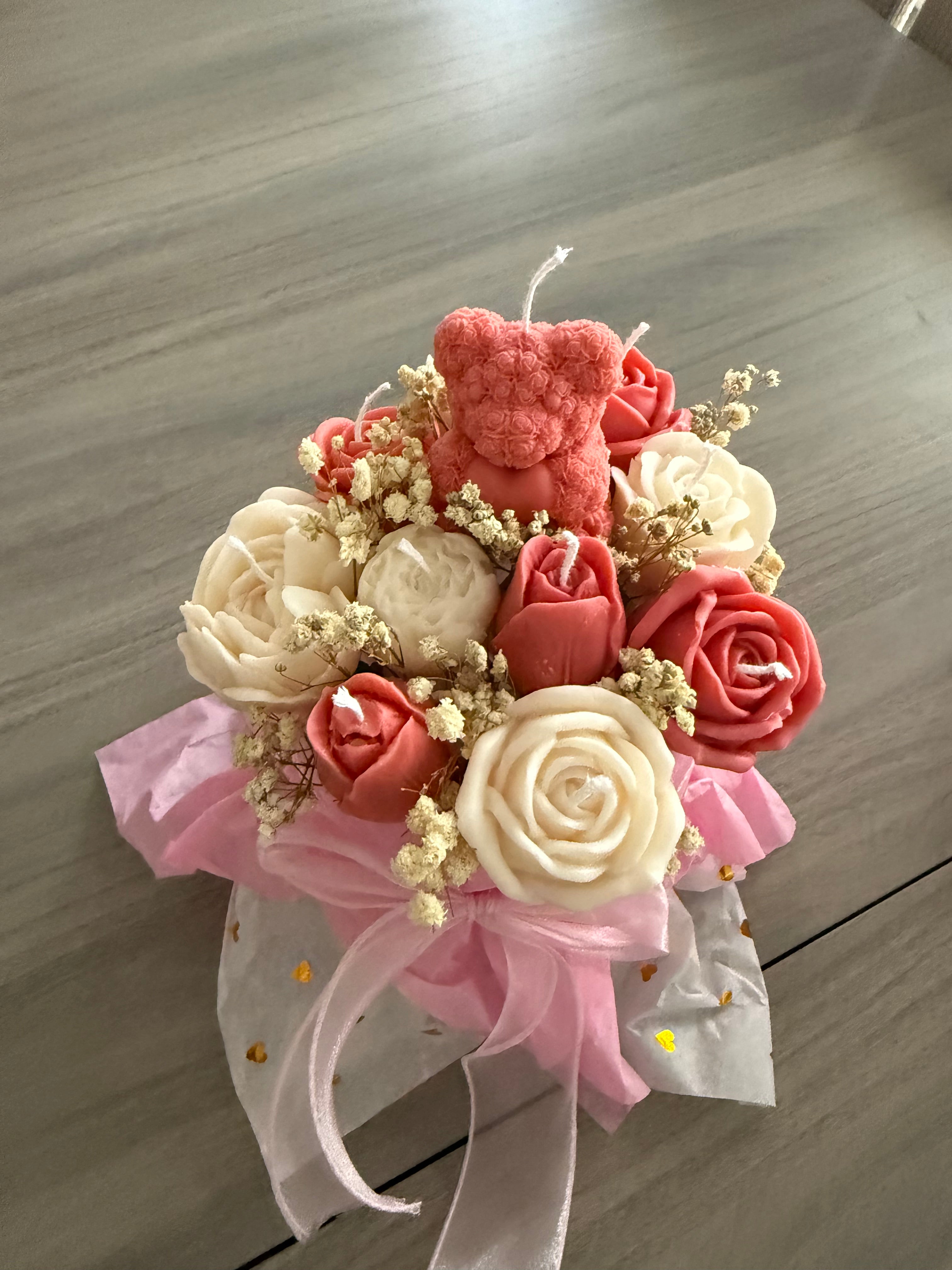 Rose Candle Bouquet – Valentine Gift