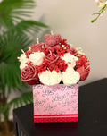 Luxury Rose Candle Bouquet with Teddy Bear